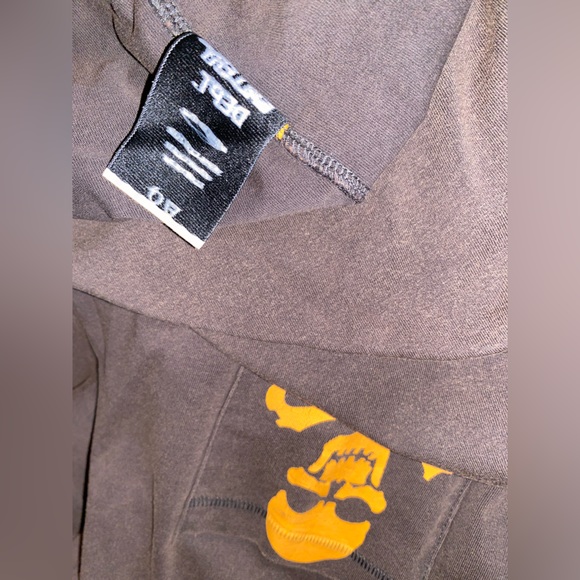 NWT Gallery dept oversized rare to find BROWN tee distressed made in USA ZIP T❤️ - Picture 8 of 17